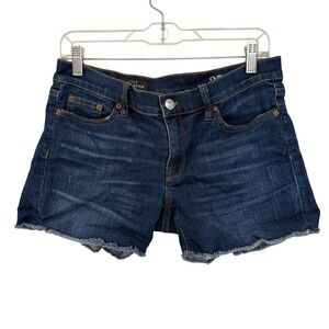 J Crew Denim Shorts Size 27 Indigo‎ Blue Frayed Hem Women